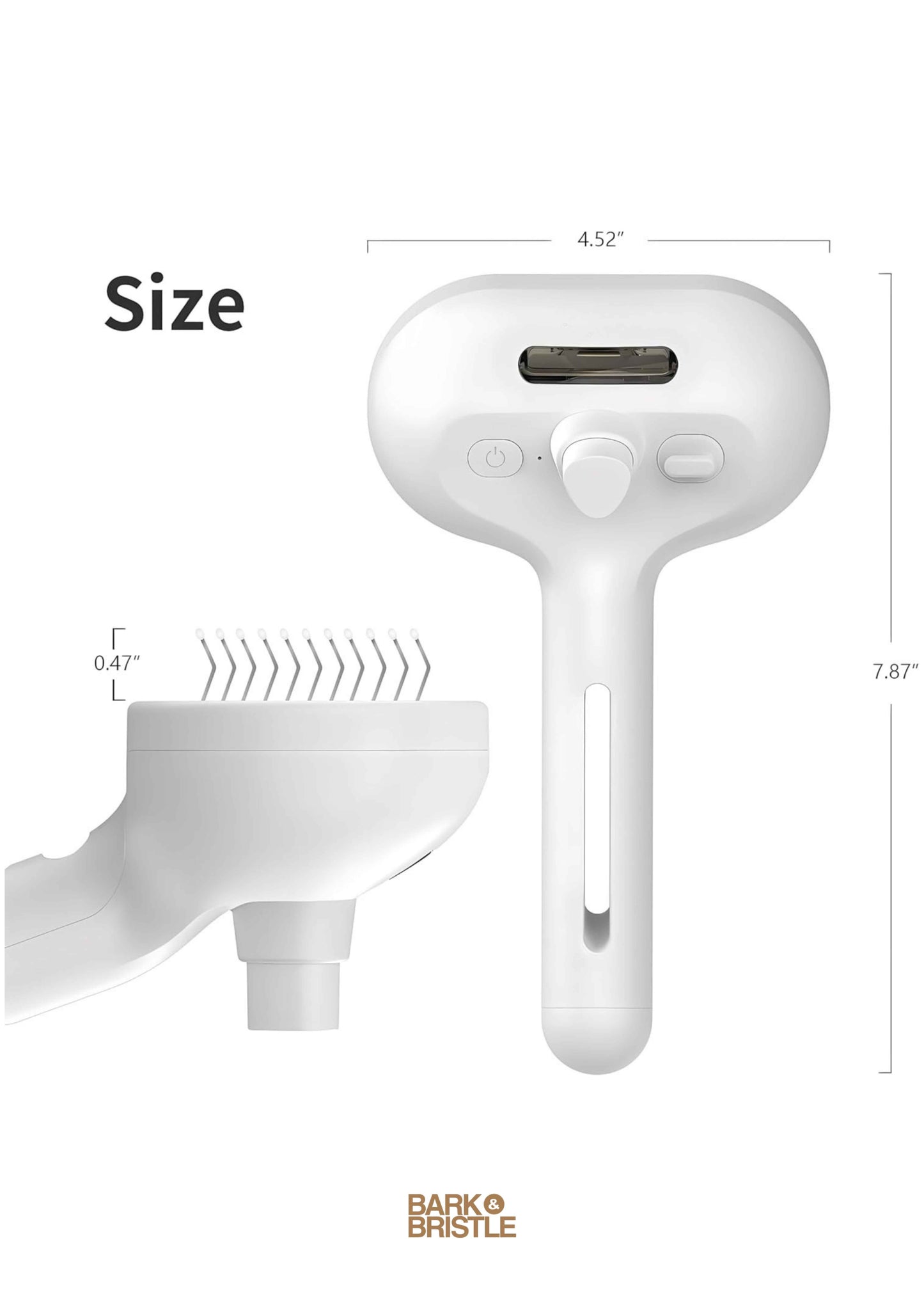 Bark & Bristle™ | Anti-Static Pet Grooming Brush – Self-Cleaning Deshedding Tool for Cats & Dogs | Soft Massage Bristles, Loose Fur Removal, Tangle Control & Smooth Coat Finish